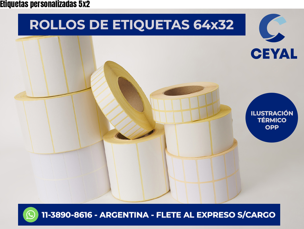 Etiquetas personalizadas 5×2