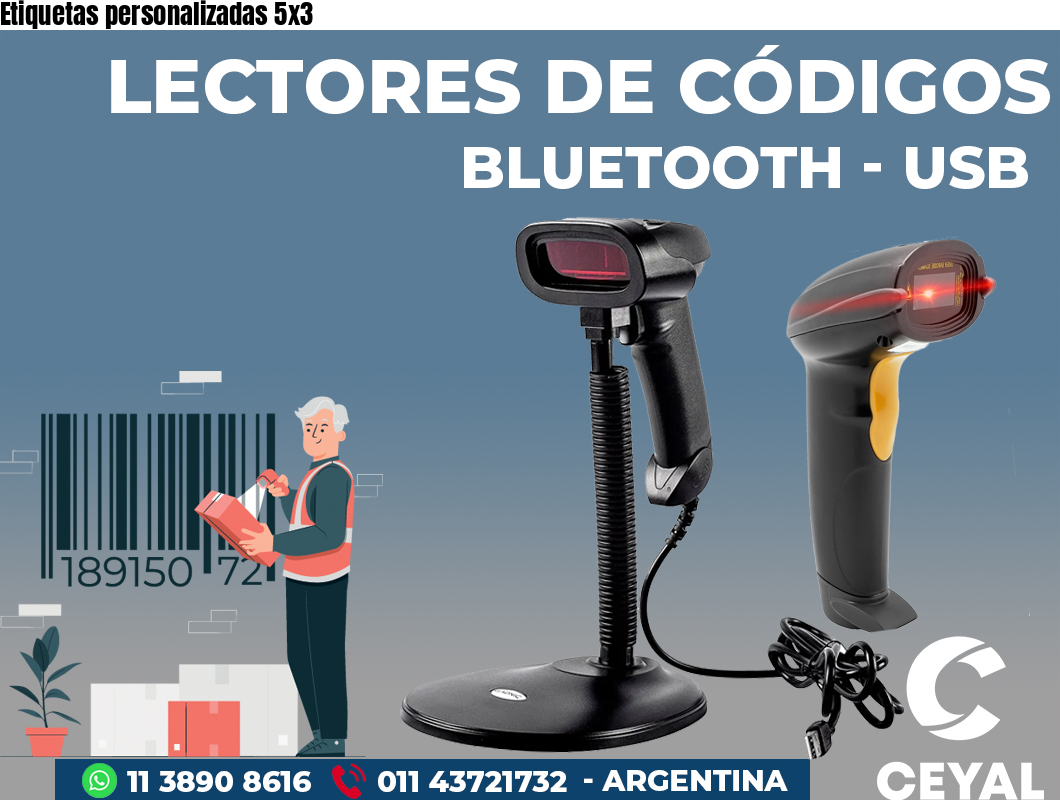 Etiquetas personalizadas 5x3