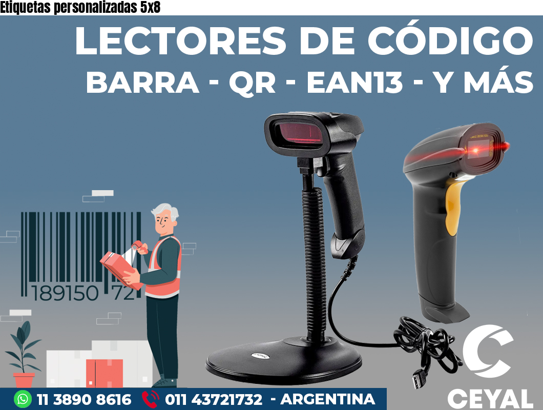 Etiquetas personalizadas 5x8