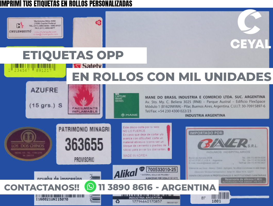 IMPRIMÍ TUS ETIQUETAS EN ROLLOS PERSONALIZADAS
