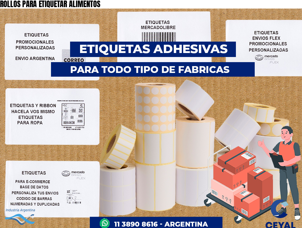 ROLLOS PARA ETIQUETAR ALIMENTOS