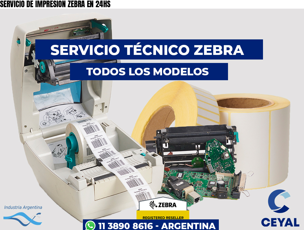 SERVICIO DE IMPRESION ZEBRA EN 24HS
