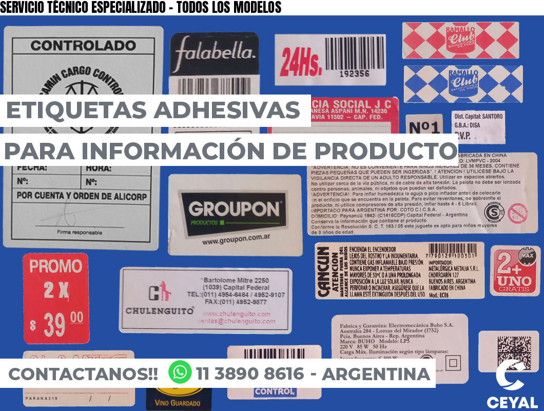 SERVICIO TÉCNICO ESPECIALIZADO - TODOS LOS MODELOS