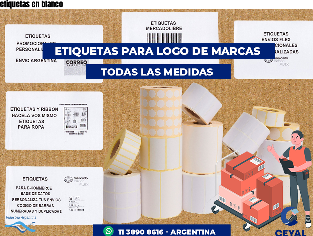 etiquetas en blanco