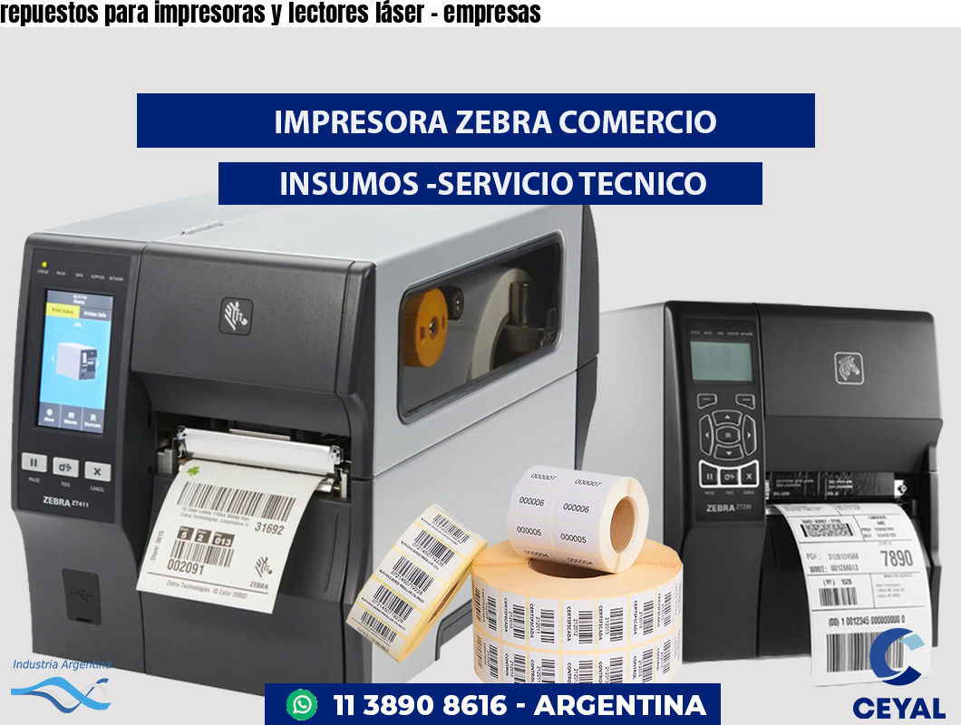 repuestos para impresoras y lectores láser - empresas