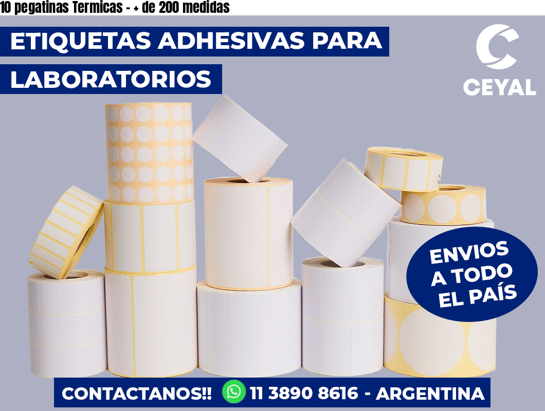 10 pegatinas Termicas - + de 200 medidas