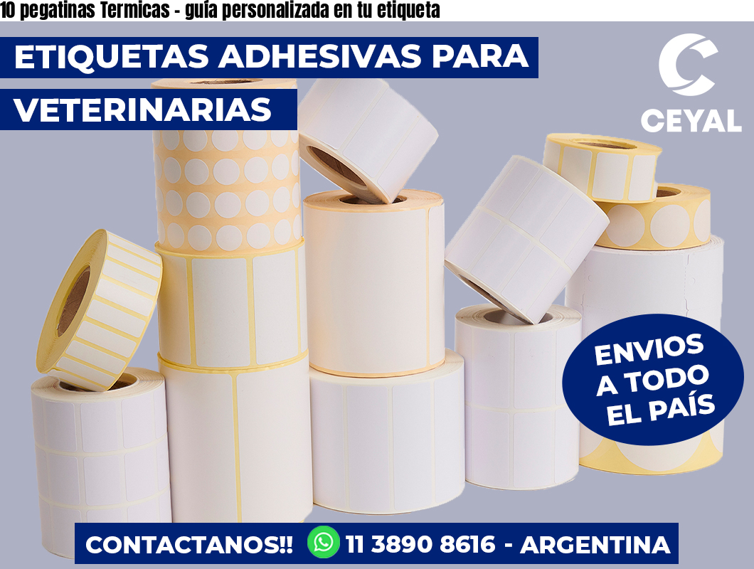 10 pegatinas Termicas - guía personalizada en tu etiqueta