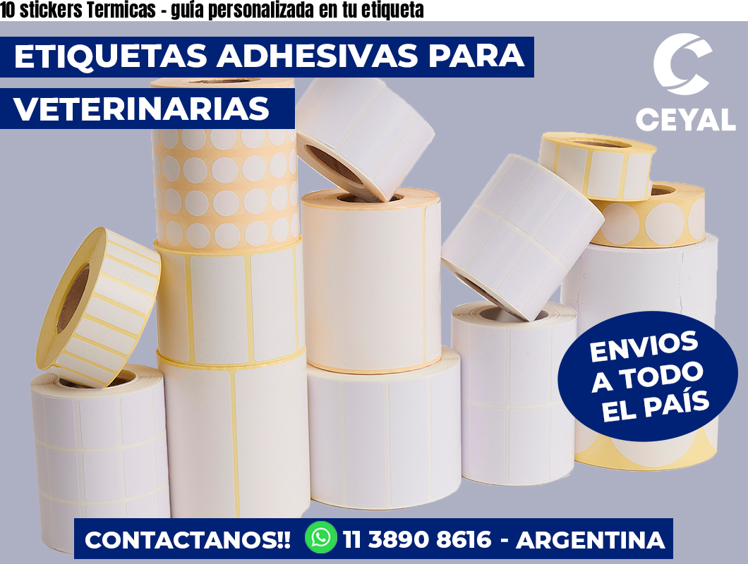10 stickers Termicas – guía personalizada en tu etiqueta