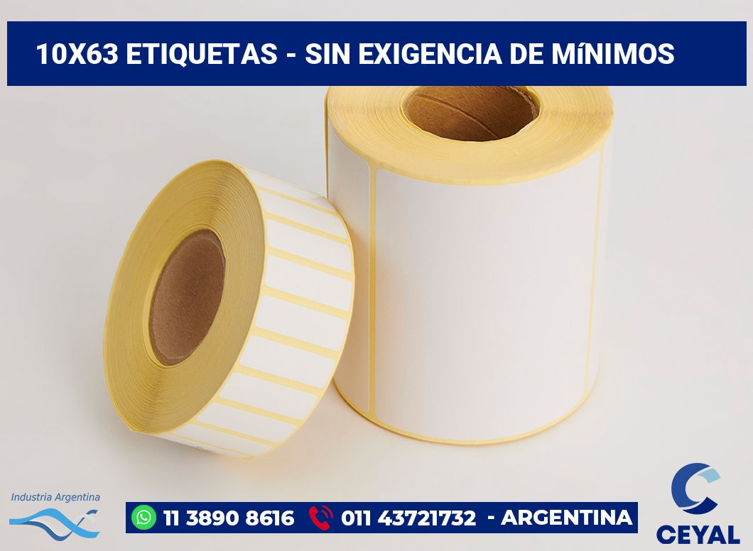 10x63 Etiquetas