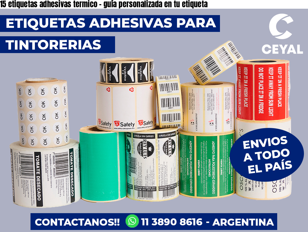 15 etiquetas adhesivas termico – guía personalizada en tu etiqueta