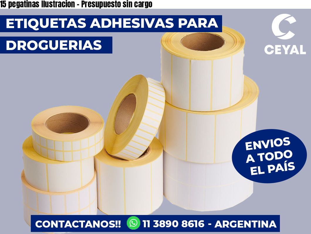 15 pegatinas Ilustracion - Presupuesto sin cargo