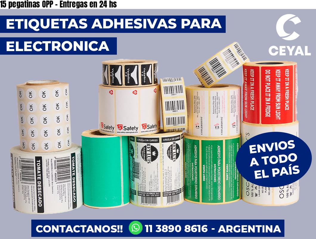 15 pegatinas OPP - Entregas en 24 hs