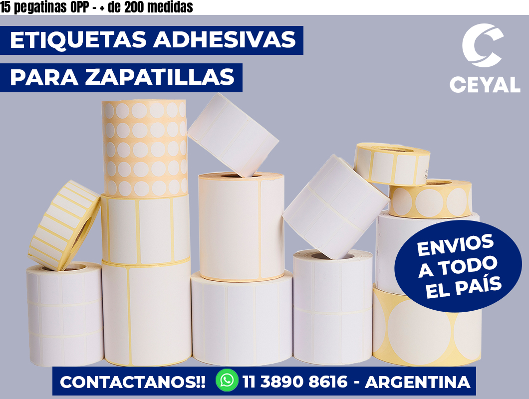 15 pegatinas OPP – + de 200 medidas