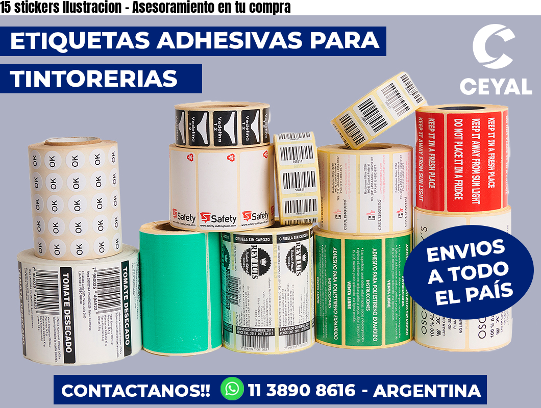 15 stickers Ilustracion – Asesoramiento en tu compra