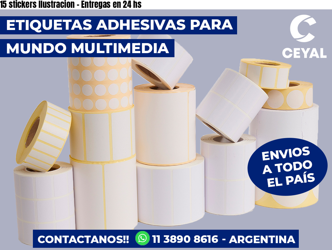 15 stickers Ilustracion – Entregas en 24 hs