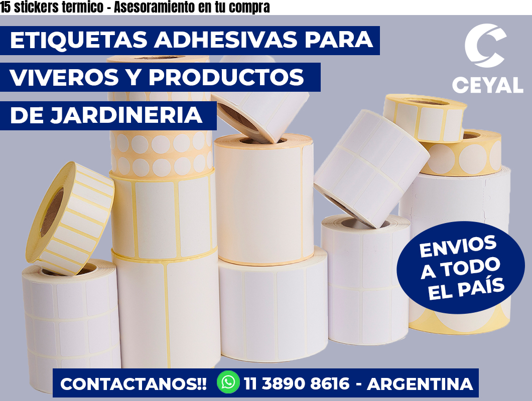 15 stickers termico - Asesoramiento en tu compra