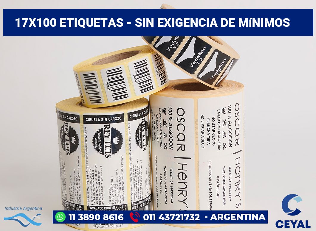 17×100 Etiquetas
