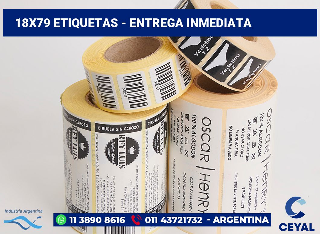 18×79 Etiquetas