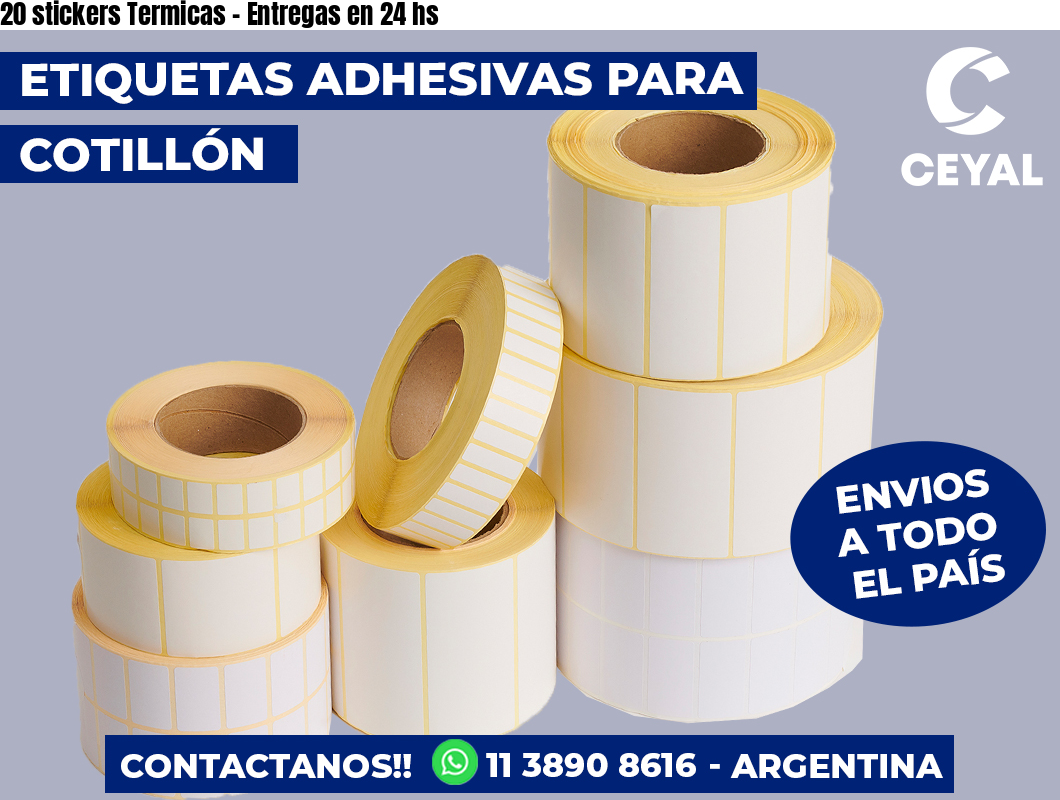 20 stickers Termicas - Entregas en 24 hs