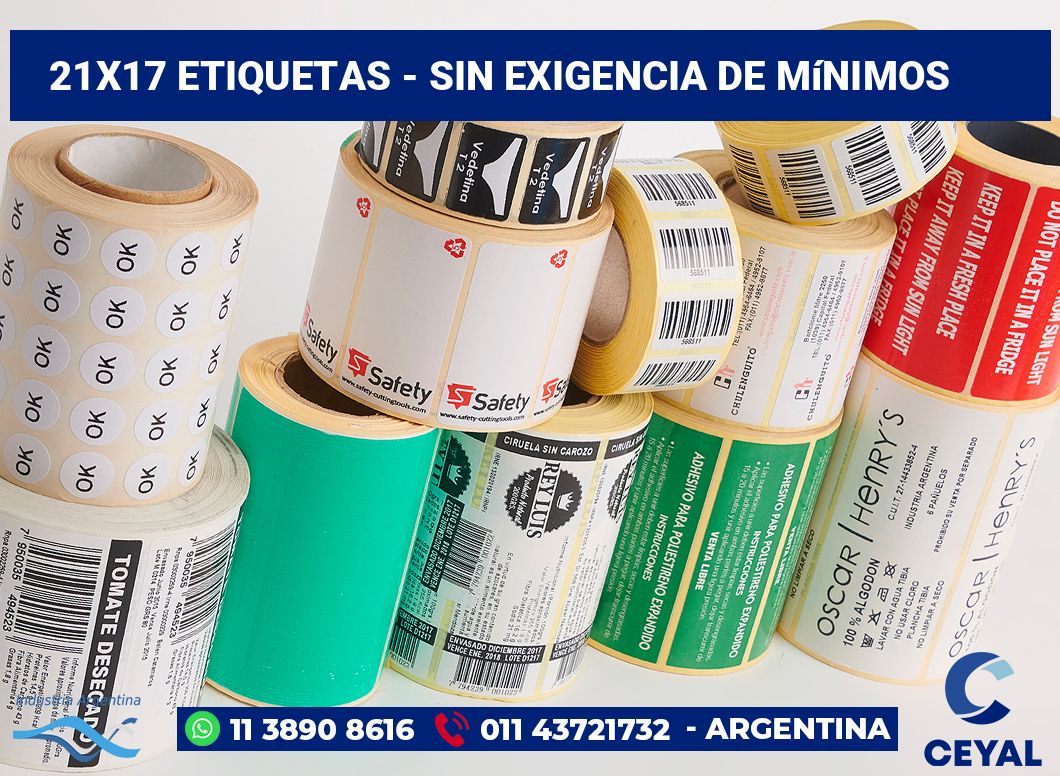 21×17 Etiquetas