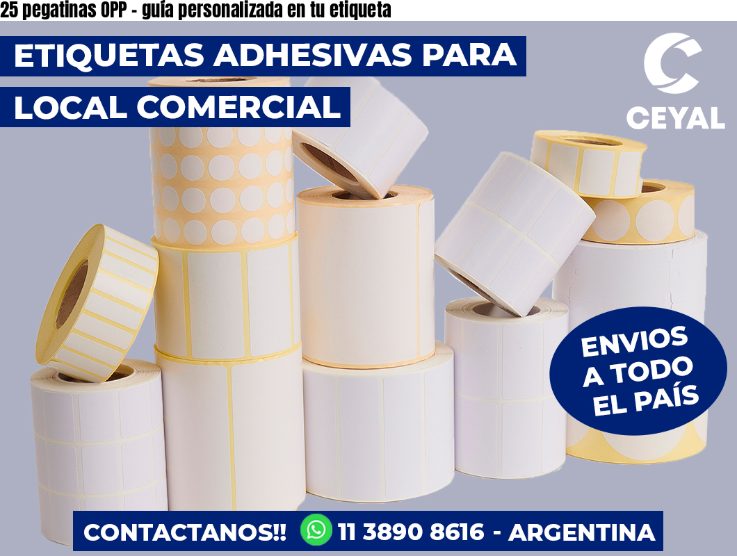 25 pegatinas OPP - guía personalizada en tu etiqueta