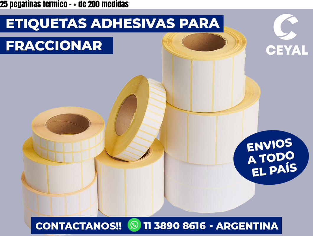 25 pegatinas termico - + de 200 medidas