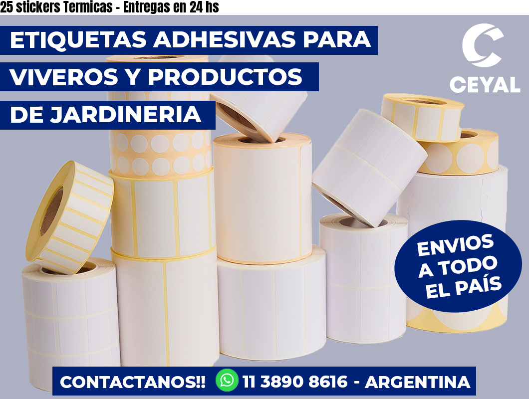 25 stickers Termicas – Entregas en 24 hs