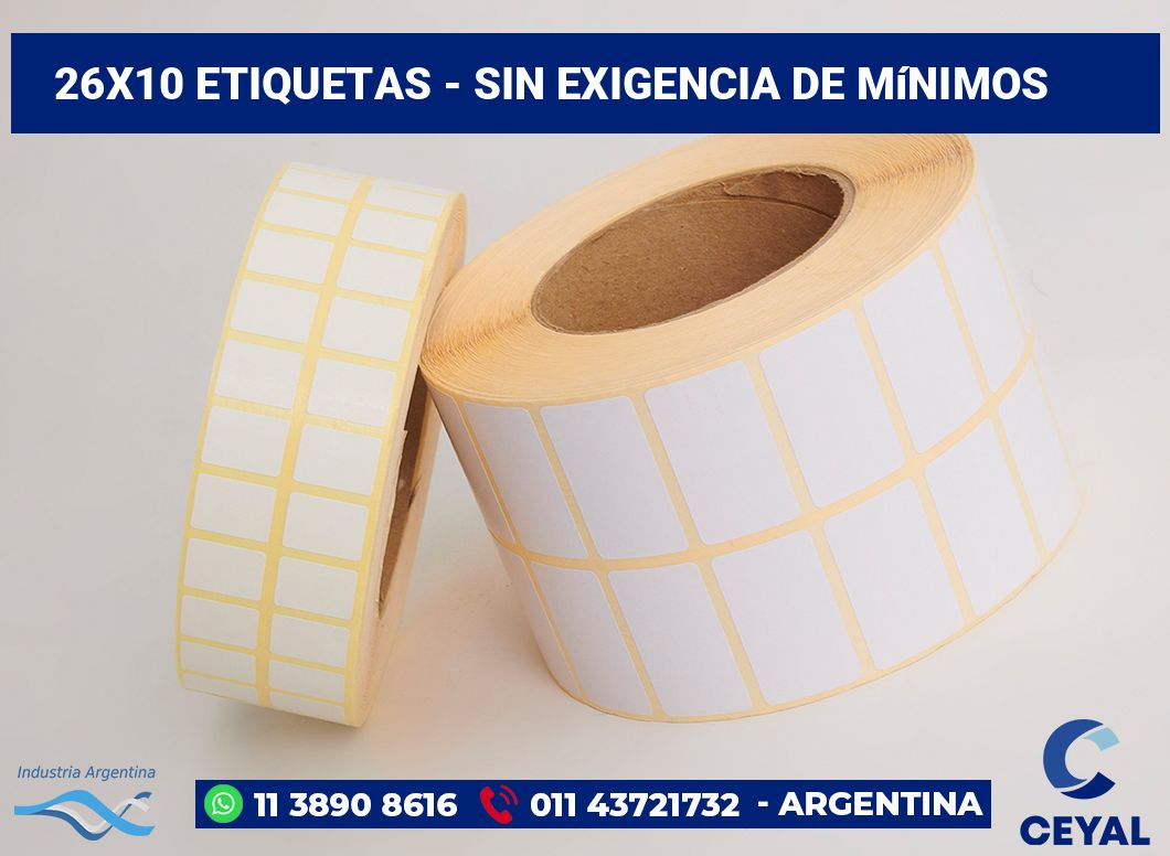 26x10 Etiquetas