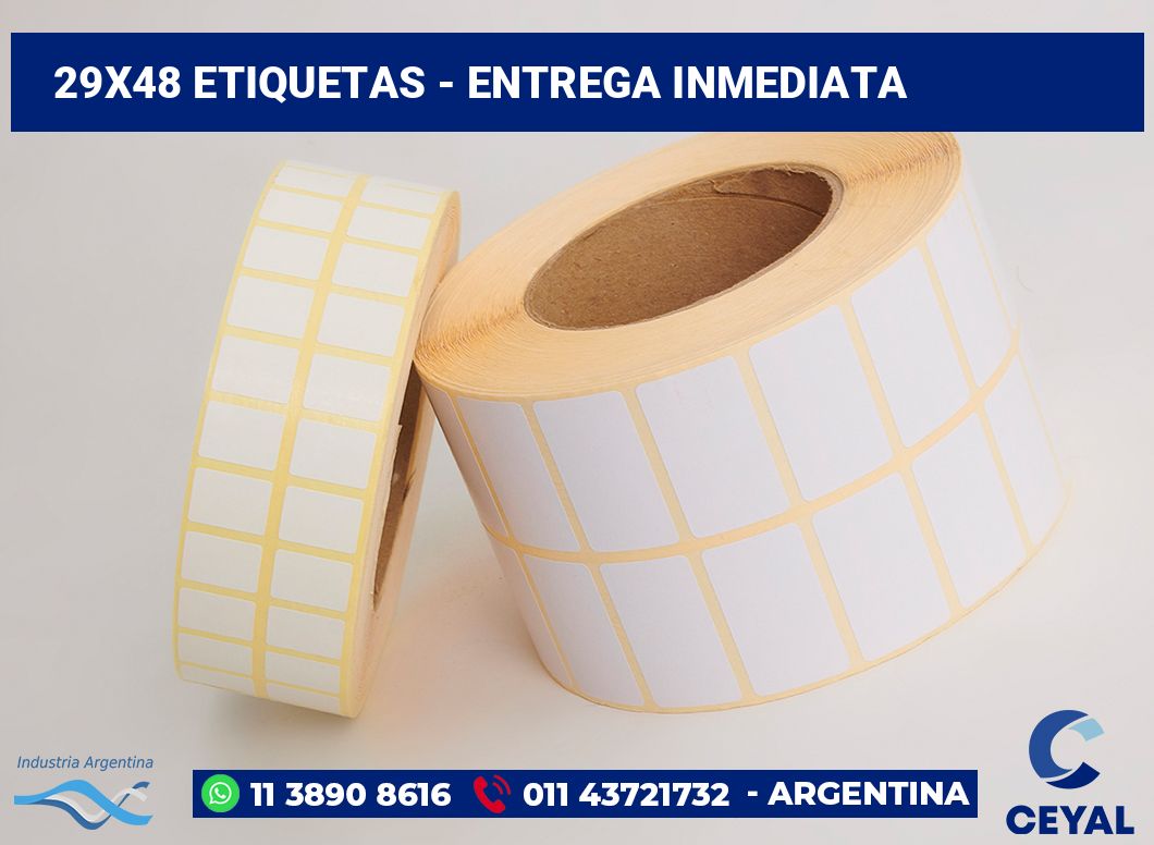 29x48 Etiquetas