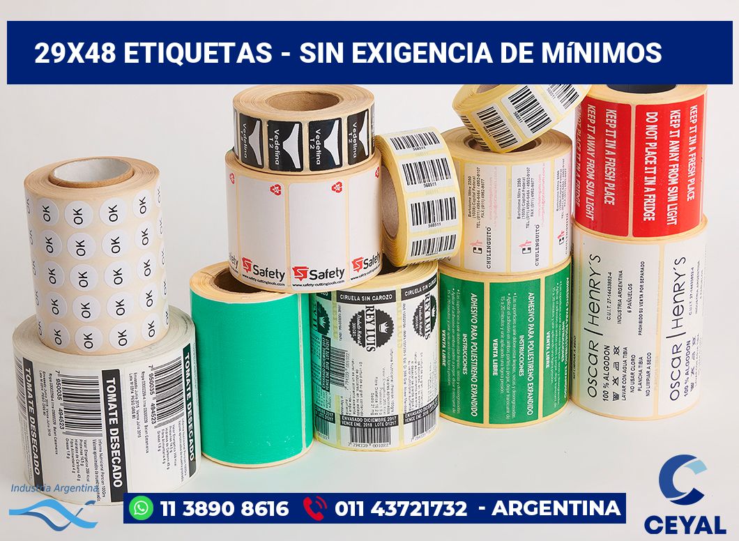 29×48 Etiquetas