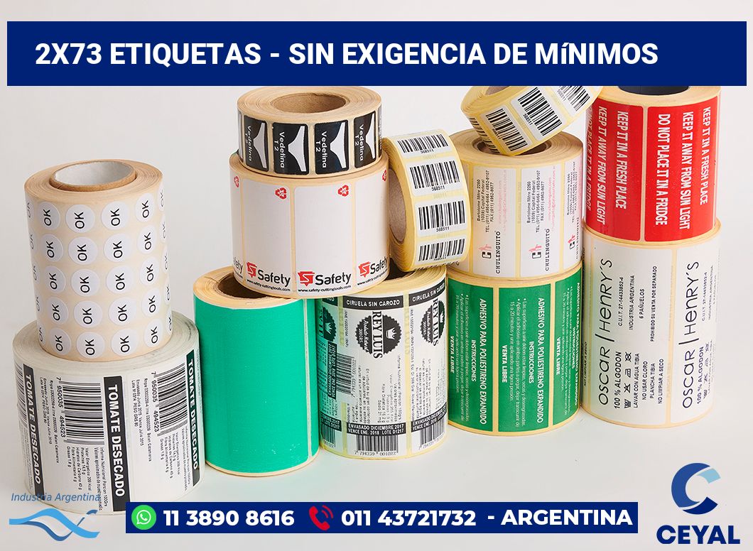 2×73 Etiquetas