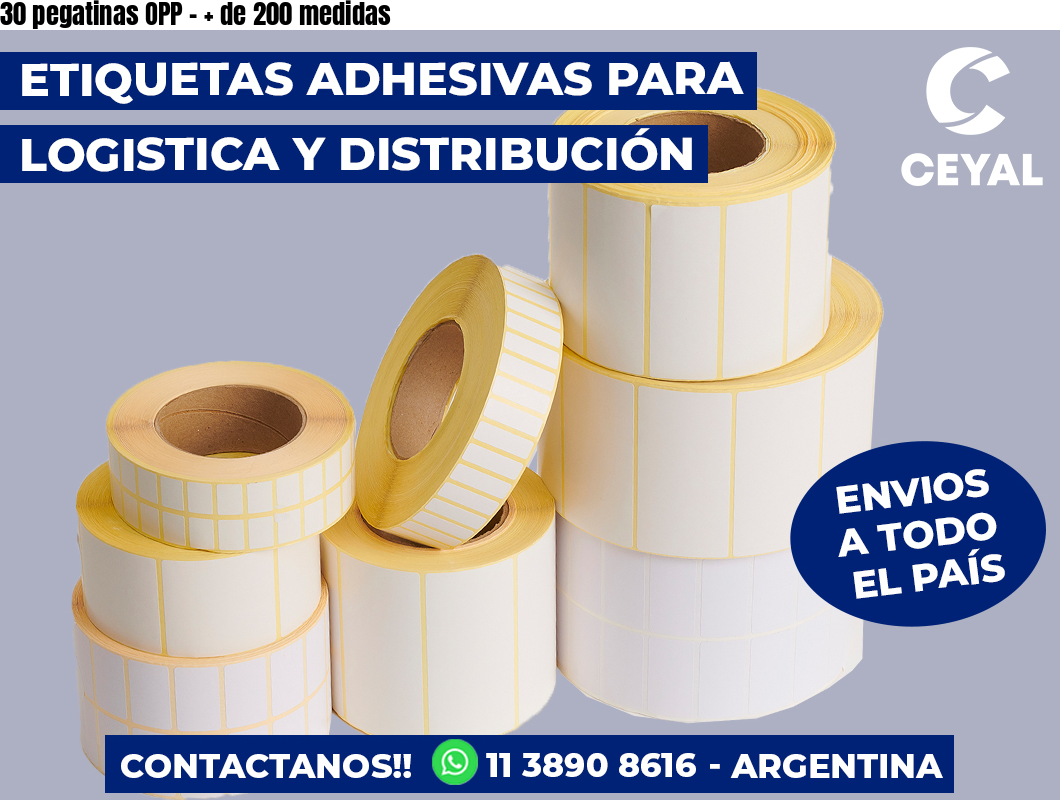 30 pegatinas OPP – + de 200 medidas