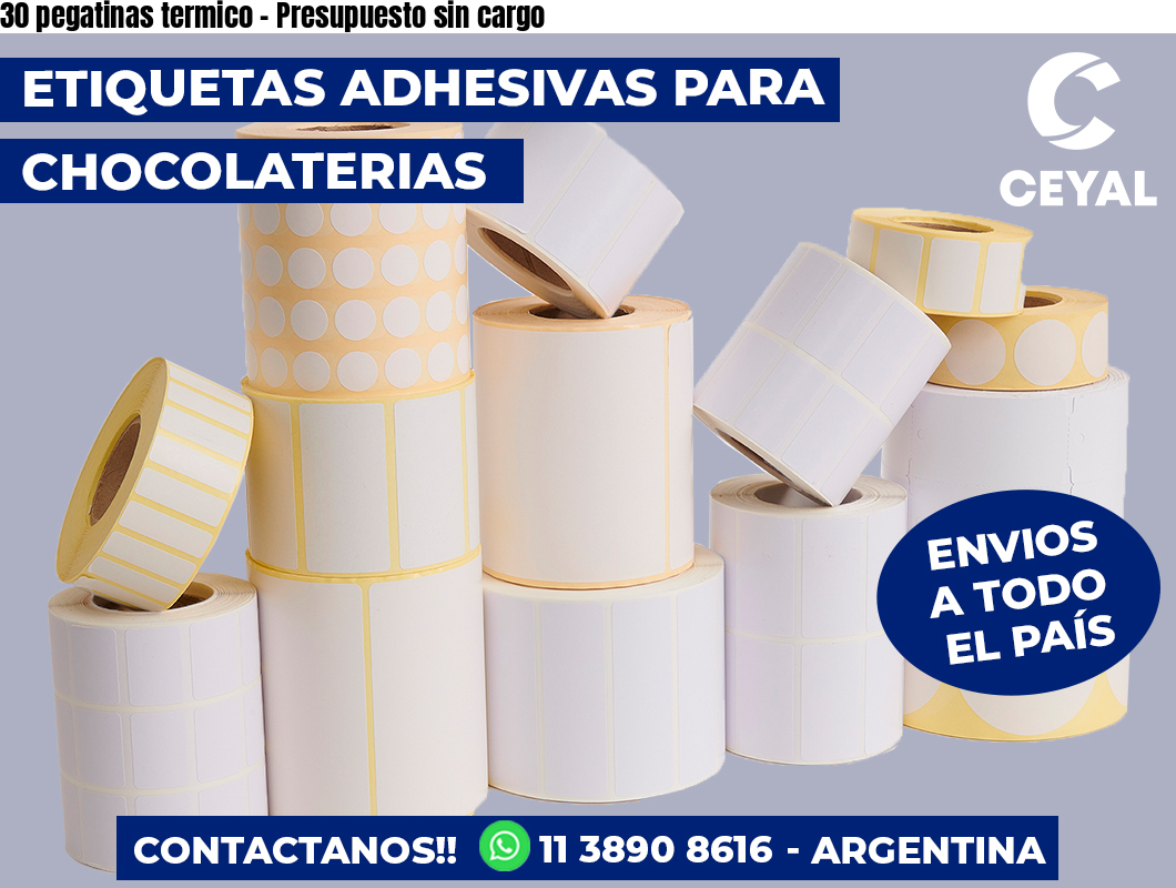 30 pegatinas termico – Presupuesto sin cargo