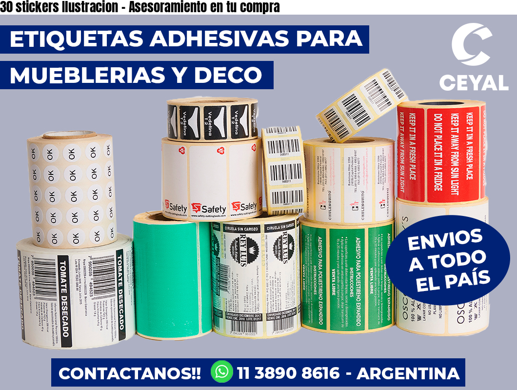 30 stickers Ilustracion – Asesoramiento en tu compra