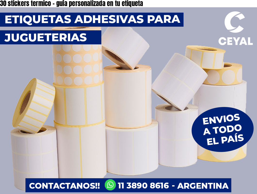 30 stickers termico - guía personalizada en tu etiqueta