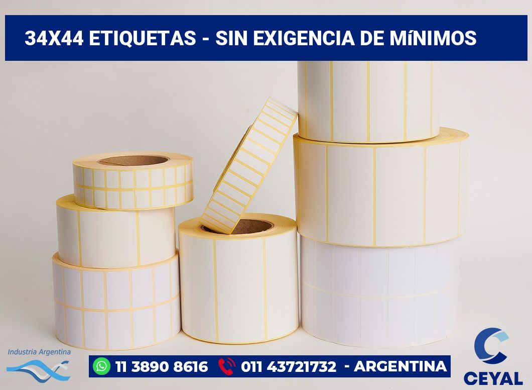 34×44 Etiquetas