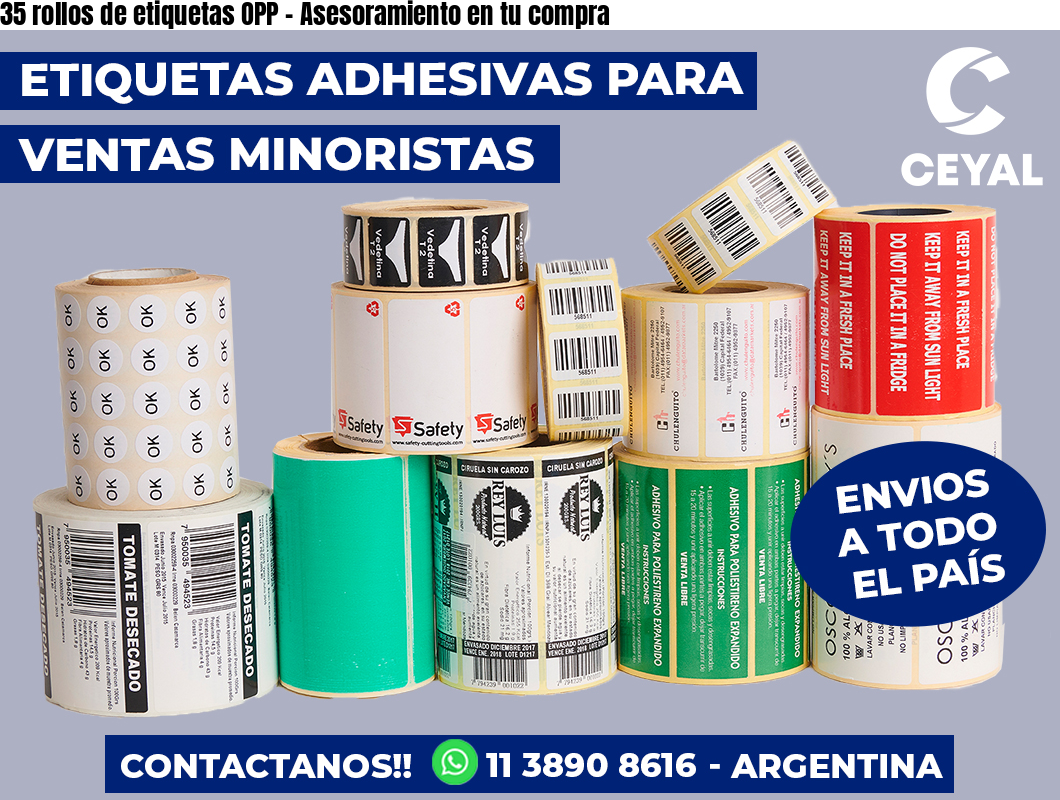 35 rollos de etiquetas OPP – Asesoramiento en tu compra