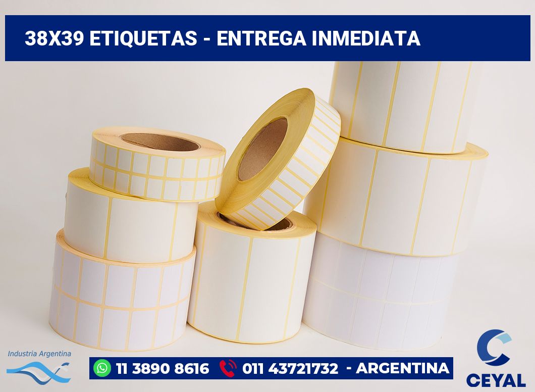38×39 Etiquetas