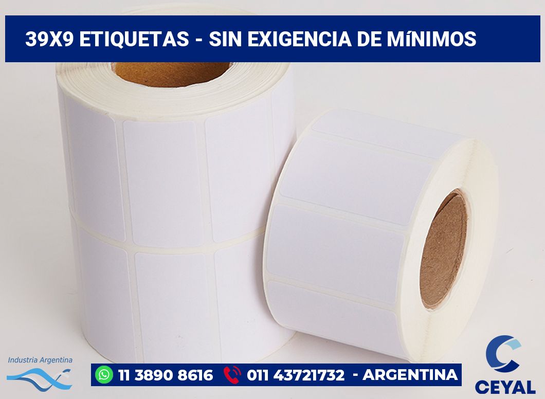 39×9 Etiquetas