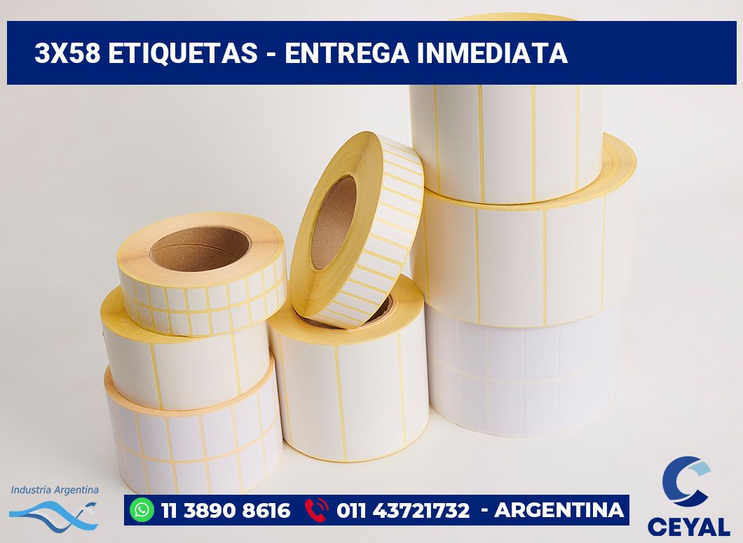 3x58 Etiquetas