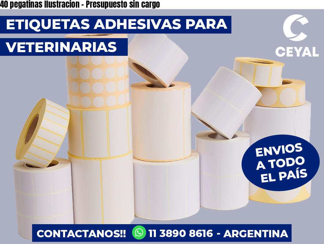 40 pegatinas Ilustracion – Presupuesto sin cargo