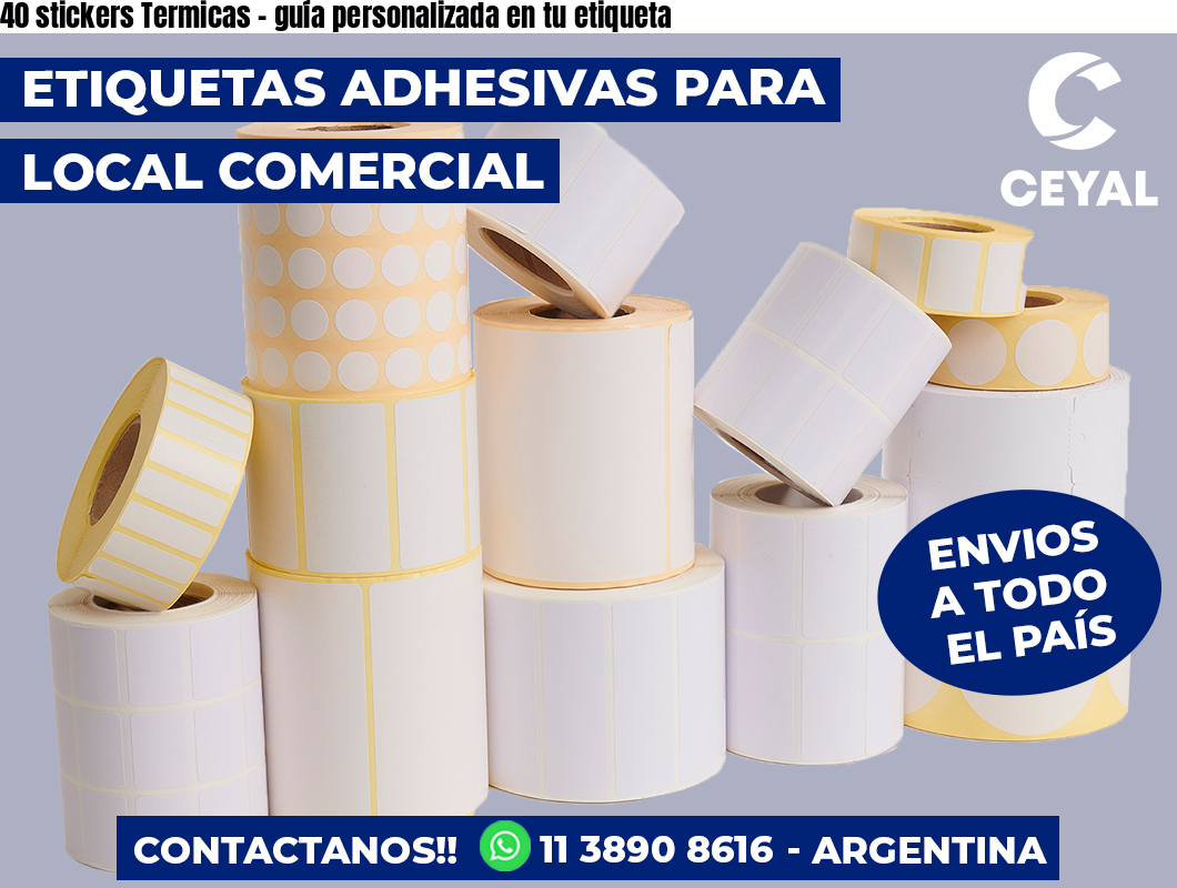 40 stickers Termicas - guía personalizada en tu etiqueta