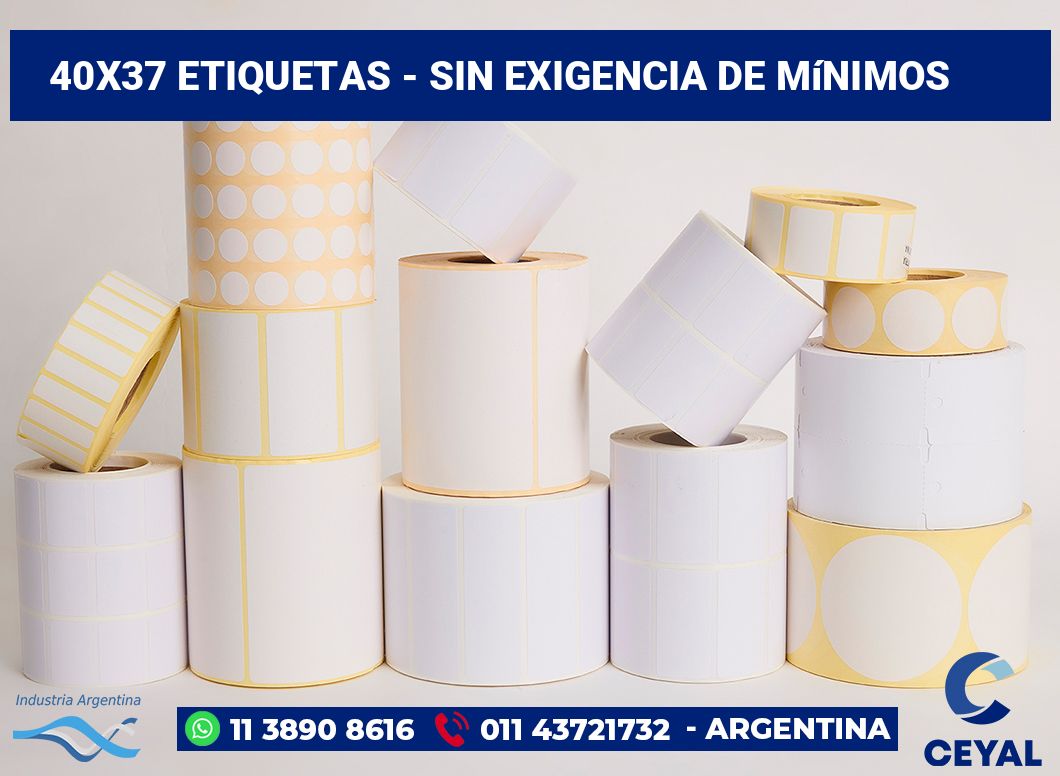40×37 Etiquetas