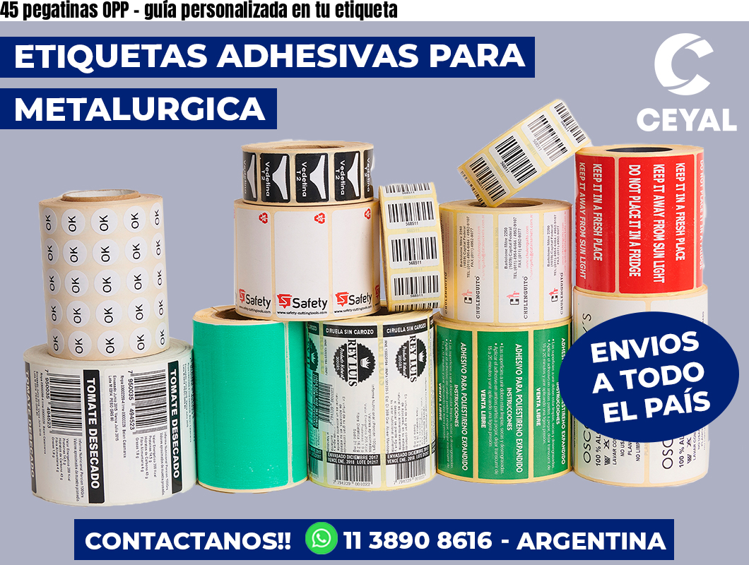 45 pegatinas OPP – guía personalizada en tu etiqueta