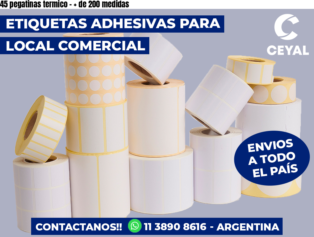 45 pegatinas termico – + de 200 medidas