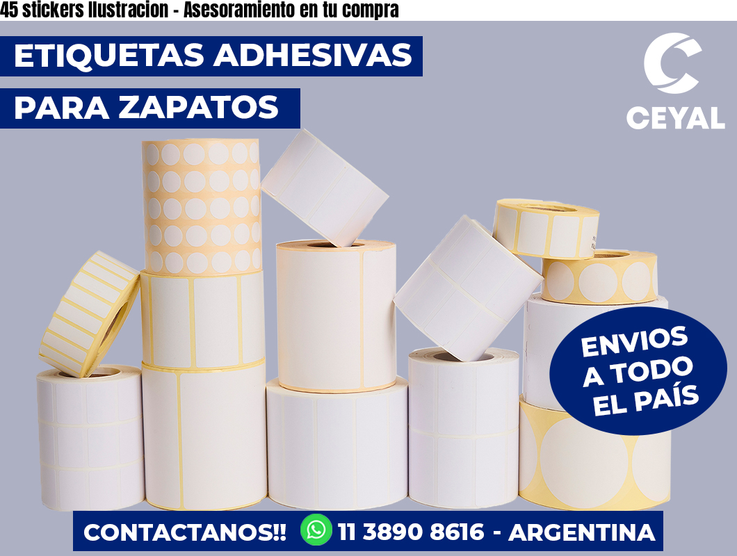 45 stickers Ilustracion - Asesoramiento en tu compra