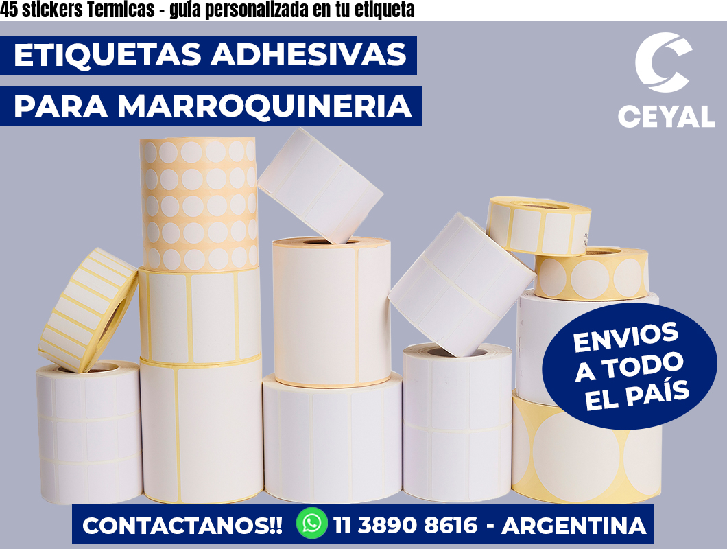 45 stickers Termicas - guía personalizada en tu etiqueta