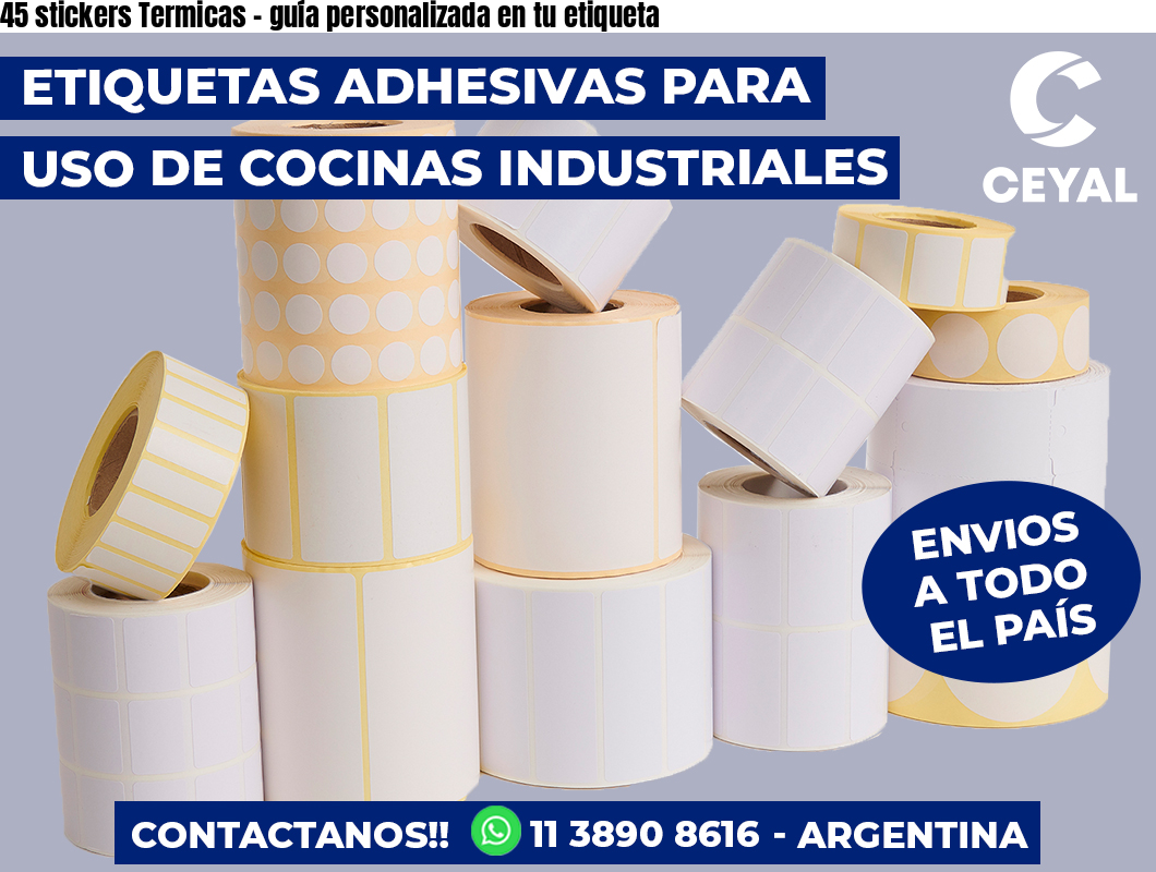 45 stickers Termicas – guía personalizada en tu etiqueta