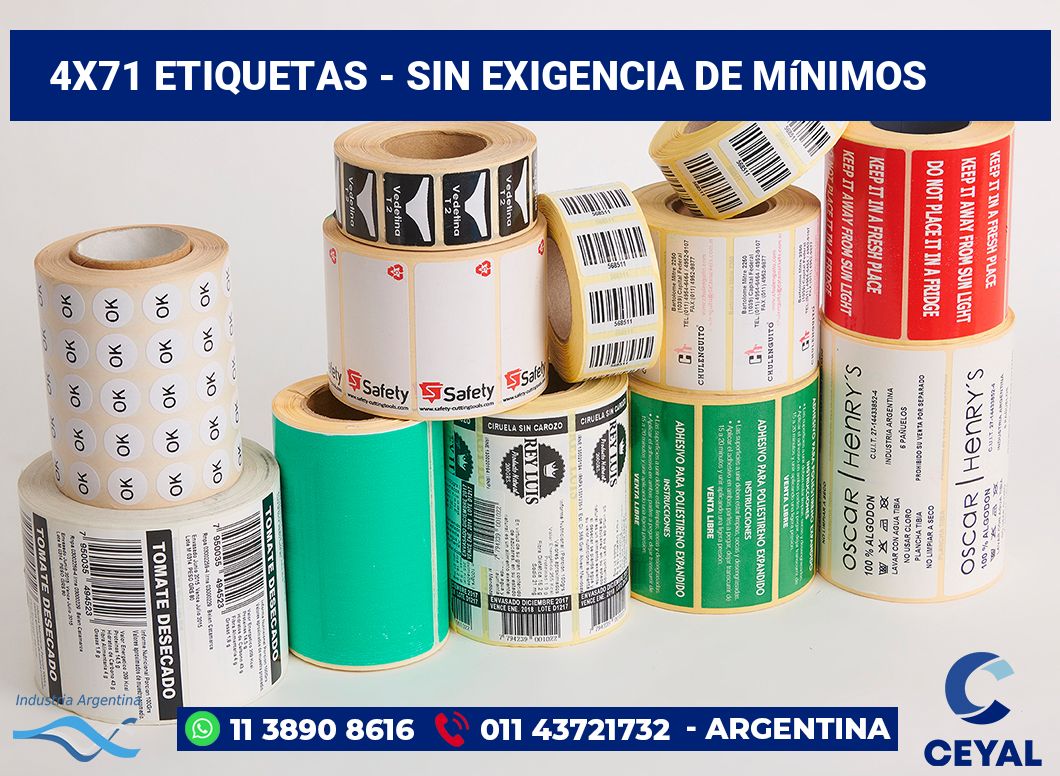 4×71 Etiquetas
