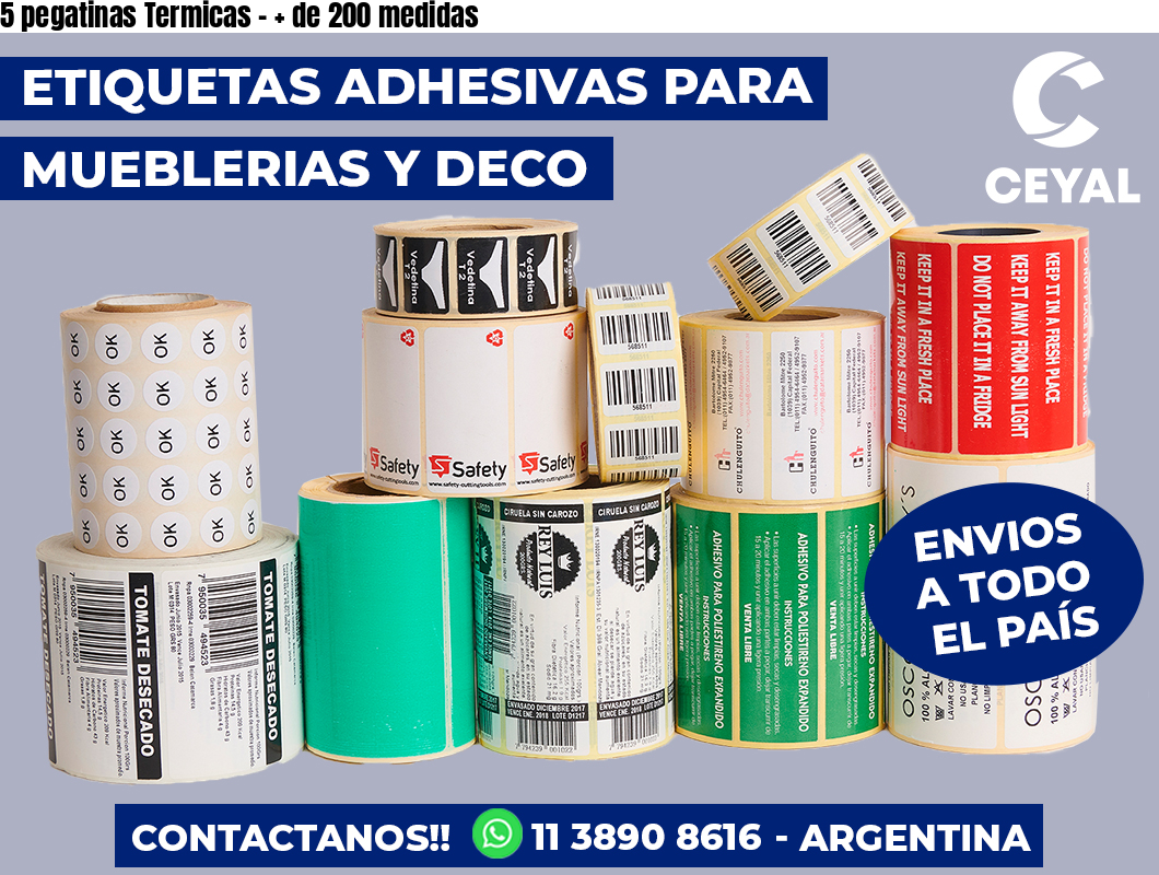 5 pegatinas Termicas – + de 200 medidas